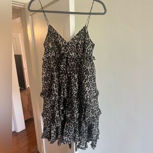 Dolce & Gabbana Silk Ruffled Babydoll Dress. Size 42/6.